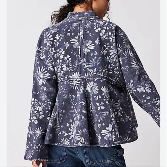 NEW $168 FREE PEOPLE LUA BED FLORAL JACKET M L - Picture 2 of 5